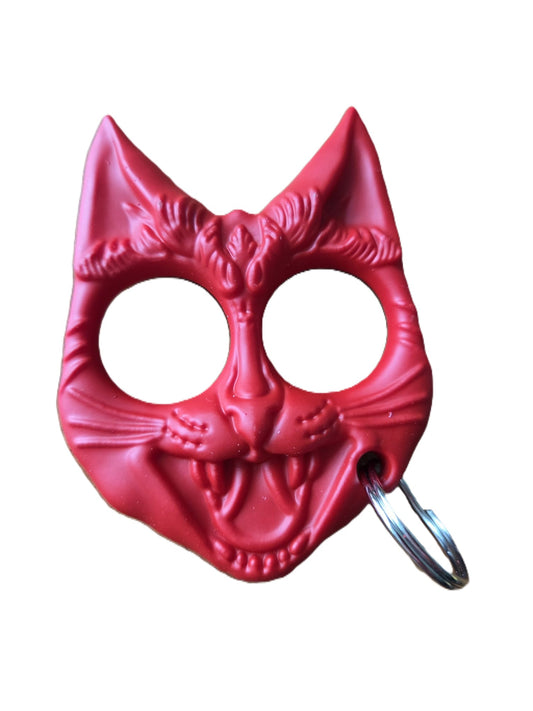 Sleutelhanger kattenkop rood