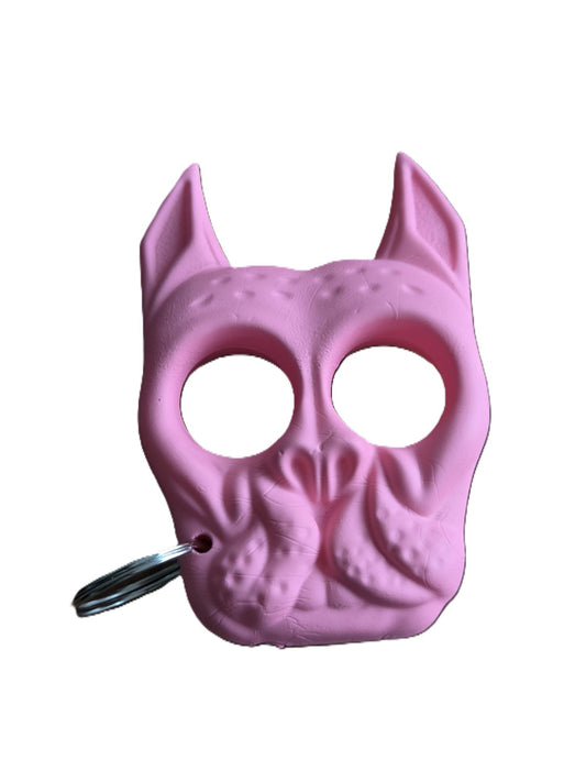 Sleutelhanger hondenkop roze