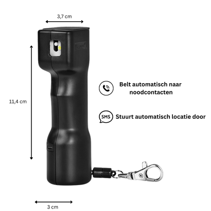 Zelfverdedigingsspray afmeting